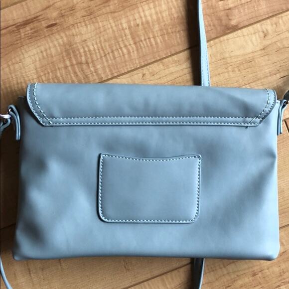 NEW Kaari Blue Shoulder Bag Purse Sky Blue Preppy Crossbody Long Strap 12x8 - Picture 6 of 7